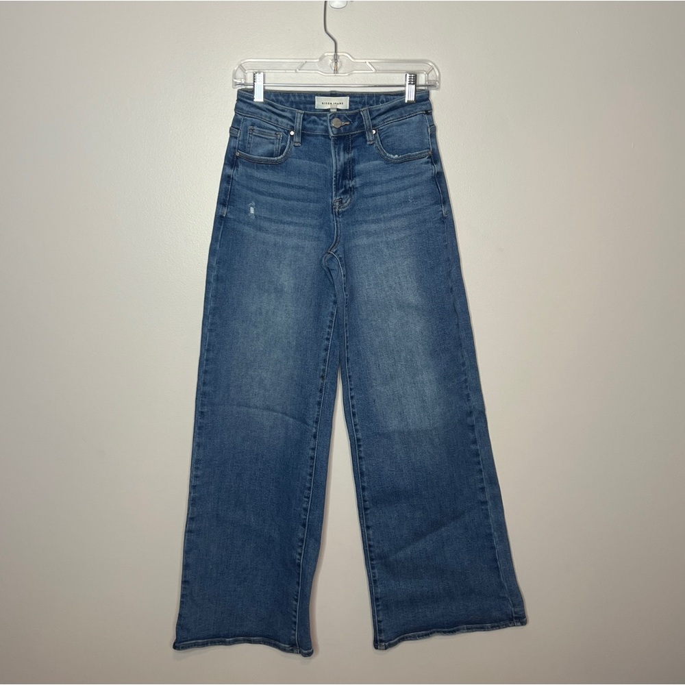 Risen High Rise Wide Leg Jeans Size 25